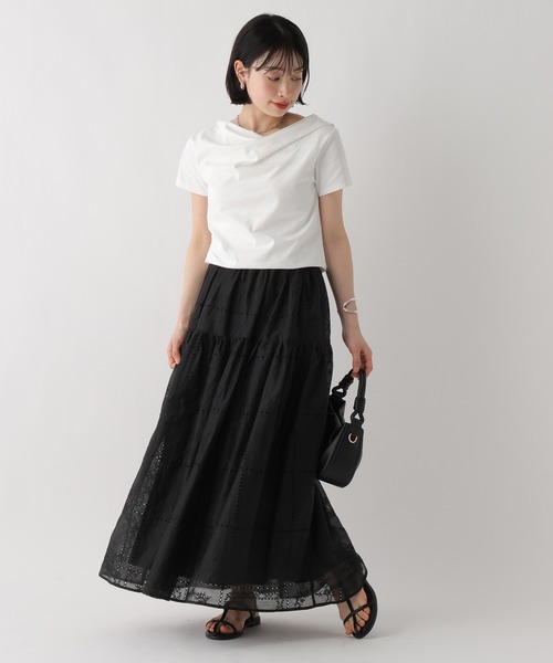 BAYFLOW（ベイフロー）の「[WEB限定/トレンドアイテム]レースパッチワークスカート（スカート・レディース・ブラック/ホワイト・SMALL/MEDIUM）」の14枚目の写真