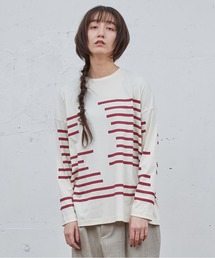 Dulcamara | グリッチボーダーロンT(Tシャツ/カットソー)