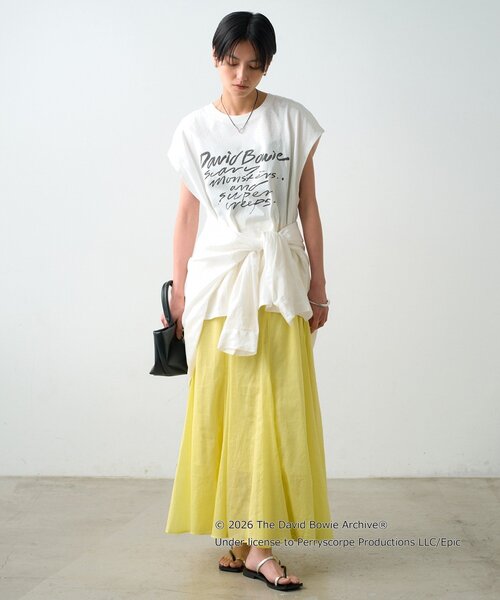 LOUNGEDRESS(ラウンジドレス)の「【GOOD ROCK SPEED】DAVID BOWIE フレンチT(Tシャツ/カットソー・レディース・オフホワイト/ブラック・FREE)」の11枚目の写真