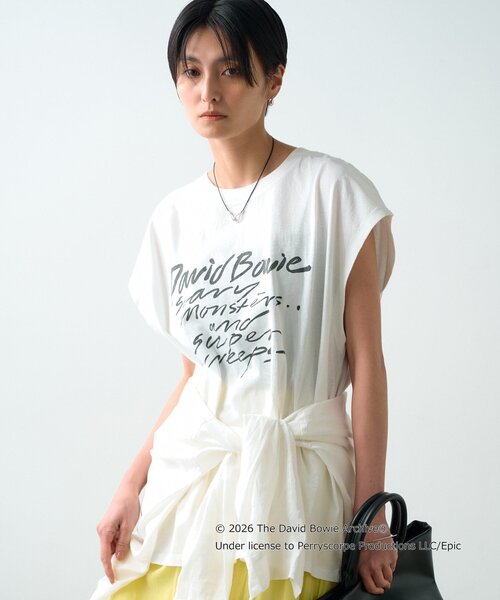 LOUNGEDRESS(ラウンジドレス)の「【GOOD ROCK SPEED】DAVID BOWIE フレンチT(Tシャツ/カットソー・レディース・オフホワイト/ブラック・FREE)」の14枚目の写真
