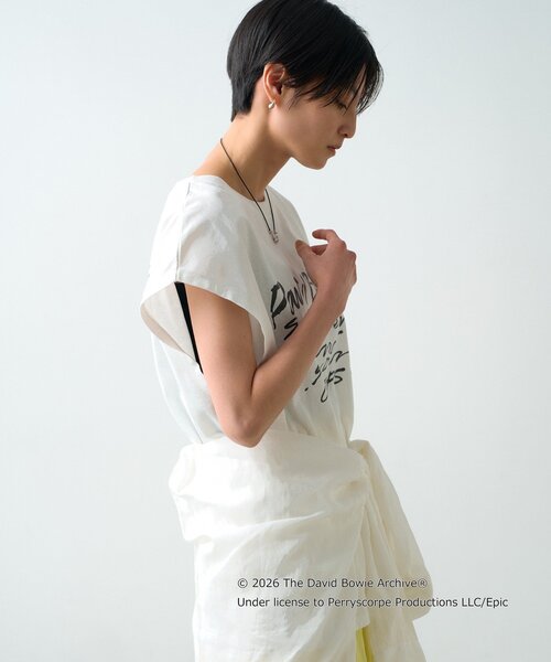 LOUNGEDRESS(ラウンジドレス)の「【GOOD ROCK SPEED】DAVID BOWIE フレンチT(Tシャツ/カットソー・レディース・オフホワイト/ブラック・FREE)」の16枚目の写真