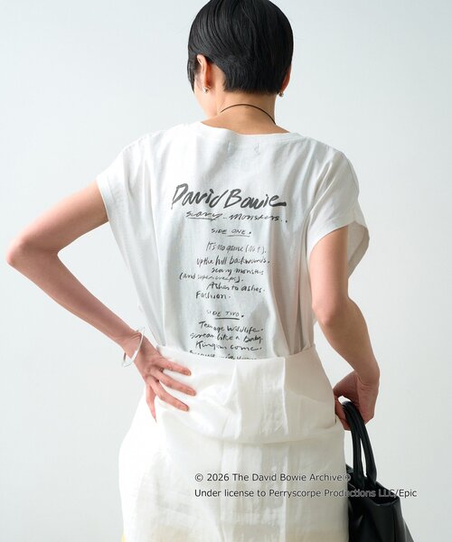 LOUNGEDRESS(ラウンジドレス)の「【GOOD ROCK SPEED】DAVID BOWIE フレンチT(Tシャツ/カットソー・レディース・オフホワイト/ブラック・FREE)」の17枚目の写真