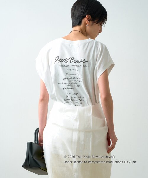 LOUNGEDRESS(ラウンジドレス)の「【GOOD ROCK SPEED】DAVID BOWIE フレンチT(Tシャツ/カットソー・レディース・オフホワイト/ブラック・FREE)」の18枚目の写真