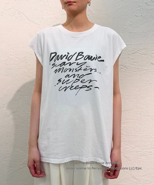 LOUNGEDRESS(ラウンジドレス)の「【GOOD ROCK SPEED】DAVID BOWIE フレンチT(Tシャツ/カットソー・レディース・オフホワイト/ブラック・FREE)」の19枚目の写真