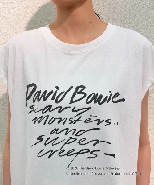 LOUNGEDRESS(ラウンジドレス)の「【GOOD ROCK SPEED】DAVID BOWIE フレンチT(Tシャツ/カットソー・レディース・オフホワイト/ブラック・FREE)」の22枚目の写真