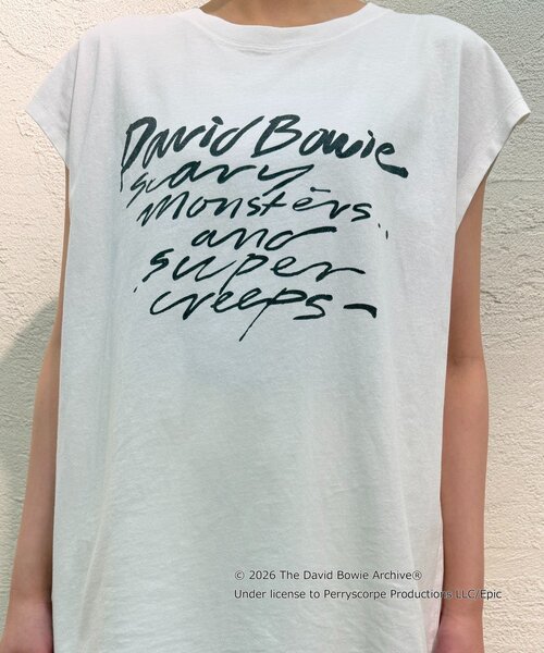 LOUNGEDRESS(ラウンジドレス)の「【GOOD ROCK SPEED】DAVID BOWIE フレンチT(Tシャツ/カットソー・レディース・オフホワイト/ブラック・FREE)」の3枚目の写真