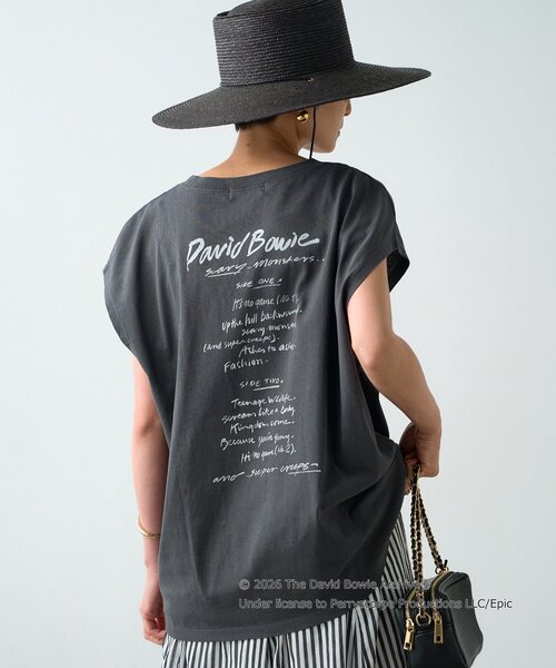 LOUNGEDRESS(ラウンジドレス)の「【GOOD ROCK SPEED】DAVID BOWIE フレンチT(Tシャツ/カットソー・レディース・オフホワイト/ブラック・FREE)」の10枚目の写真