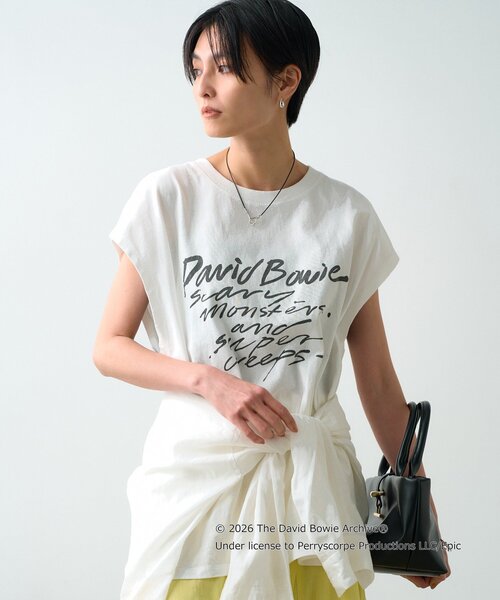 LOUNGEDRESS(ラウンジドレス)の「【GOOD ROCK SPEED】DAVID BOWIE フレンチT(Tシャツ/カットソー・レディース・オフホワイト/ブラック・FREE)」の13枚目の写真