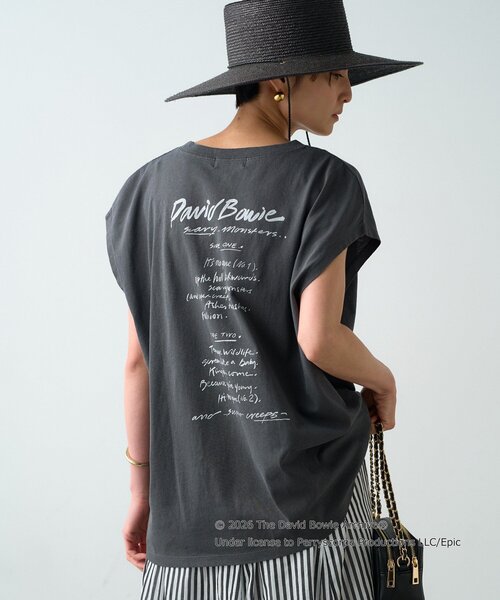 LOUNGEDRESS(ラウンジドレス)の「【GOOD ROCK SPEED】DAVID BOWIE フレンチT(Tシャツ/カットソー・レディース・オフホワイト/ブラック・FREE)」の7枚目の写真