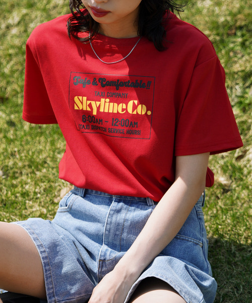 Chillfar(チルファー)の「アソートロゴデザインTシャツ(Tシャツ/カットソー・レディース・ホワイト系/ホワイト系1/ホワイト系2/レッド系/レッド系1/ネイビー系3/ブラウン系1/ブルー/ネイビー系/ホワイト系3/チャコール/イエロー/イエロー系/ブルー系/イエロー系1/ブルー系1/ホワイト/レッド/ネイビー系1/ブラウン/ホワイト系4・FREE)」の19枚目の写真