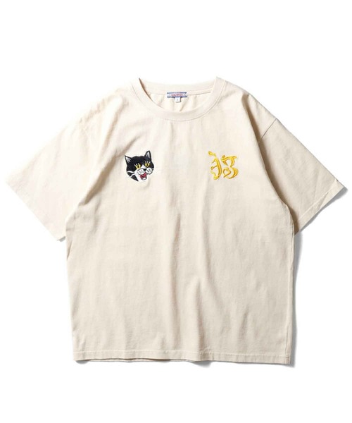 HOUSTON(ヒューストン)の「HOUSTON スーベニアTシャツ(VIETNAM)(Tシャツ/カットソー・メンズ・ネイビー/ターコイズブルー/ナチュラル/ピンク・1/0)」の2枚目の写真