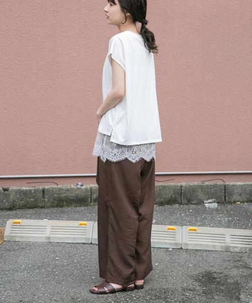 ITEMS URBANRESEARCH(アイテムズ アーバンリサーチ)の「『接触冷感/UVカット』クルーネックノースリTシャツ(Tシャツ/カットソー・レディース・ブラック/ライトブラウン/ホワイト/ホワイト系その他・FREE)」の8枚目の写真