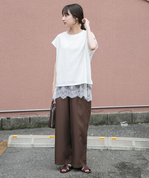 ITEMS URBANRESEARCH(アイテムズ アーバンリサーチ)の「『接触冷感/UVカット』クルーネックノースリTシャツ(Tシャツ/カットソー・レディース・ブラック/ライトブラウン/ホワイト/ホワイト系その他・FREE)」の9枚目の写真