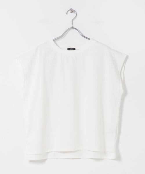 ITEMS URBANRESEARCH(アイテムズ アーバンリサーチ)の「『接触冷感/UVカット』クルーネックノースリTシャツ(Tシャツ/カットソー・レディース・ブラック/ライトブラウン/ホワイト/ホワイト系その他・FREE)」の10枚目の写真