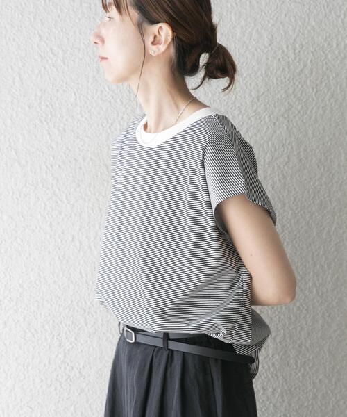 ITEMS URBANRESEARCH(アイテムズ アーバンリサーチ)の「『接触冷感/UVカット』クルーネックノースリTシャツ(Tシャツ/カットソー・レディース・ブラック/ライトブラウン/ホワイト/ホワイト系その他・FREE)」の12枚目の写真