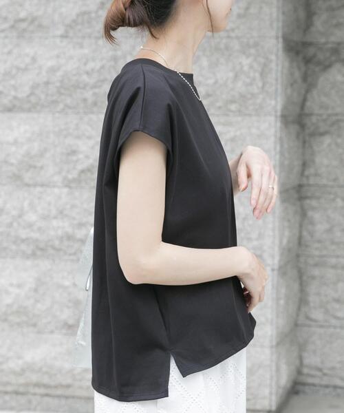 ITEMS URBANRESEARCH(アイテムズ アーバンリサーチ)の「『接触冷感/UVカット』クルーネックノースリTシャツ(Tシャツ/カットソー・レディース・ブラック/ライトブラウン/ホワイト/ホワイト系その他・FREE)」の9枚目の写真