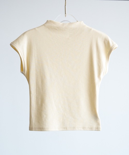 DRESS PLUS(ドレスプラス)の「リブカットソー リブ編みT レディース(Tシャツ/カットソー・レディース・パープル/イエロー/アイボリー/ブラック/ブルー・M)」の12枚目の写真