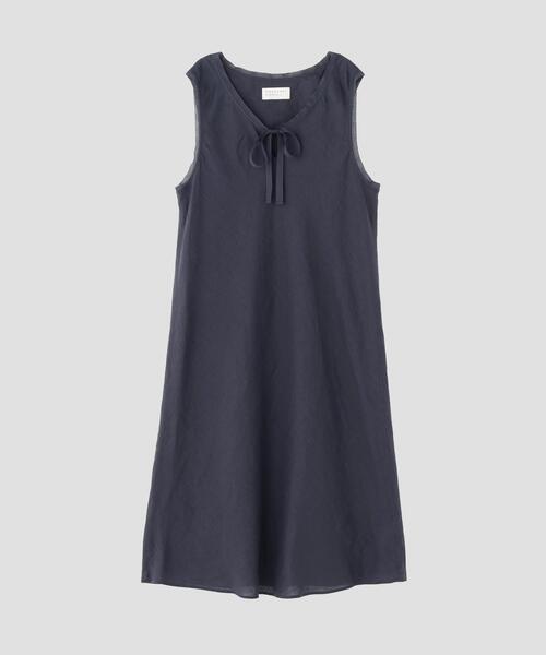 MARGARET HOWELL(マーガレットハウエル)の「SOFT LINEN Ⅱ(ワンピース・レディース・ブルー・FREE)」の3枚目の写真