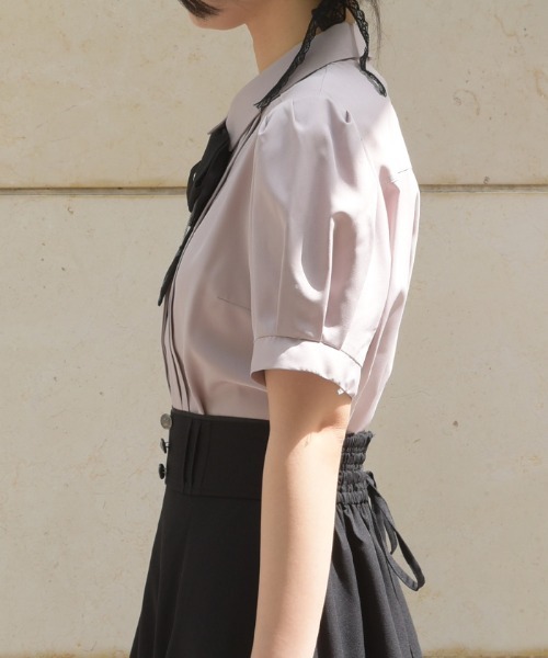 axes femme(アクシーズファム)の「チェーンタイセットブラウス(シャツ/ブラウス・レディース・ピンク/キナリ/ブラック・MEDIUM)」の5枚目の写真