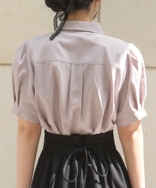 axes femme(アクシーズファム)の「チェーンタイセットブラウス(シャツ/ブラウス・レディース・ピンク/キナリ/ブラック・MEDIUM)」の6枚目の写真