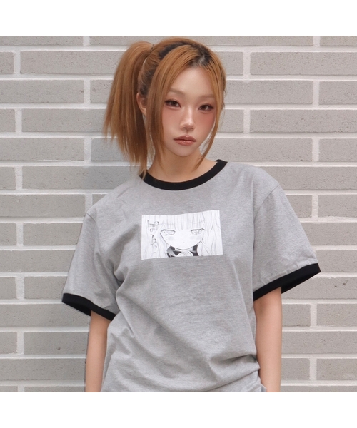 LUVISTRUE(ラヴイズトゥルー)の「SHUGO CHARA! RIMA RINGER TEE(GRAY)(Tシャツ/カットソー・レディース・その他・FREE)」の1枚目の写真