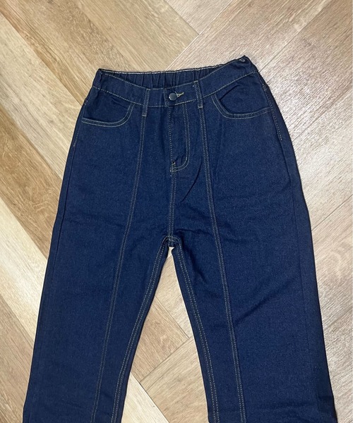 link lot（リンクロット）の「裾デザインワイドストレートデニムパンツ（デニムパンツ・メンズ・ネイビー・L/M）」の17枚目の写真