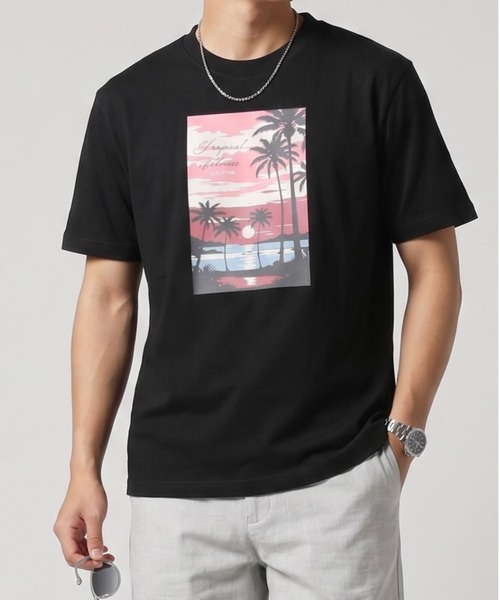 KANSAI YAMAMOTO HOMME（カンサイヤマモトオム）の「【KANSAI YAMAMOTO HOMME/カンサイヤマモトオム】天竺プリントTシャツ（Tシャツ/カットソー・メンズ・サックスブルー/ブラック/ホワイト/オレンジ・LARGE/MEDIUM/X-LARGE）」の2枚目の写真