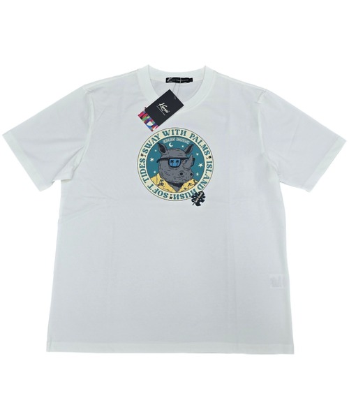 KANSAI YAMAMOTO HOMME（カンサイヤマモトオム）の「【KANSAI YAMAMOTO HOMME/カンサイヤマモトオム】天竺プリントTシャツ（Tシャツ/カットソー・メンズ・サックスブルー/ブラック/ホワイト/オレンジ・LARGE/MEDIUM/X-LARGE）」の5枚目の写真