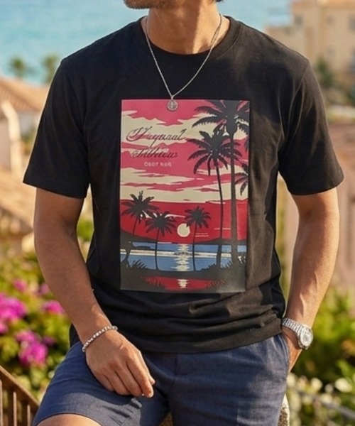 KANSAI YAMAMOTO HOMME（カンサイヤマモトオム）の「【KANSAI YAMAMOTO HOMME/カンサイヤマモトオム】天竺プリントTシャツ（Tシャツ/カットソー・メンズ・サックスブルー/ブラック/ホワイト/オレンジ・LARGE/MEDIUM/X-LARGE）」の10枚目の写真