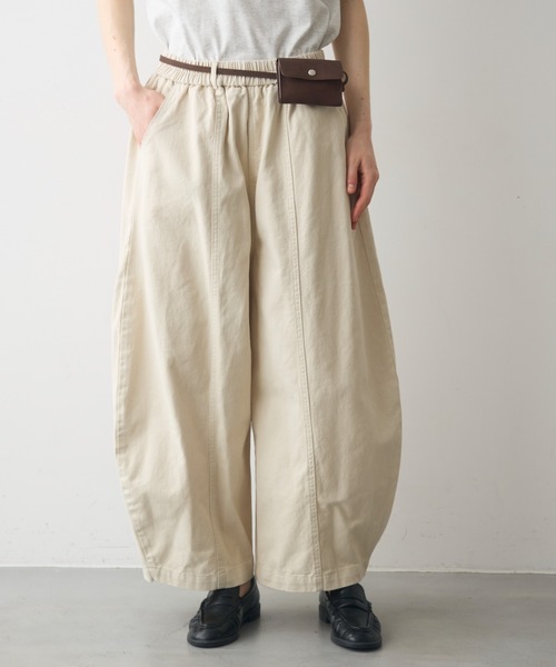 Crisp(クリスプ)の「wash denim easy pants / ウォッシュデニムイージーパンツ(デニムパンツ・レディース・ブルー/アイボリー・FREE)」の3枚目の写真