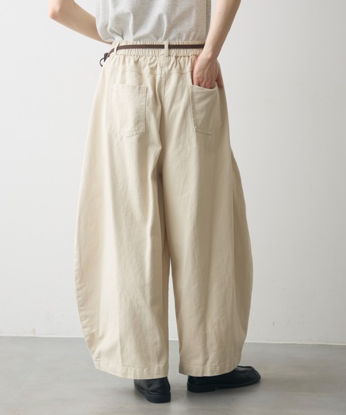 Crisp(クリスプ)の「wash denim easy pants / ウォッシュデニムイージーパンツ(デニムパンツ・レディース・ブルー/アイボリー・FREE)」の6枚目の写真