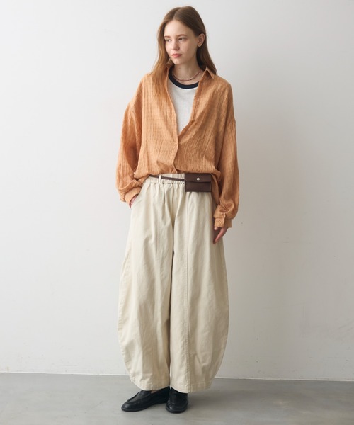 Crisp(クリスプ)の「wash denim easy pants / ウォッシュデニムイージーパンツ(デニムパンツ・レディース・ブルー/アイボリー・FREE)」の13枚目の写真