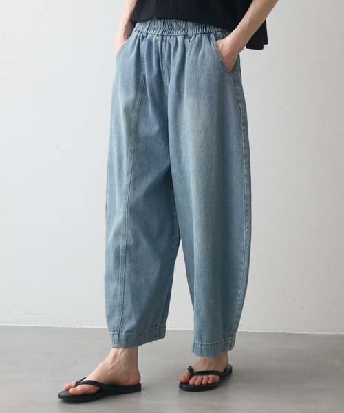 Crisp(クリスプ)の「wash denim easy pants / ウォッシュデニムイージーパンツ(デニムパンツ・レディース・ブルー/アイボリー・FREE)」の16枚目の写真