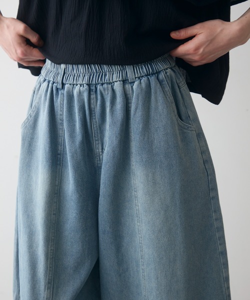 Crisp(クリスプ)の「wash denim easy pants / ウォッシュデニムイージーパンツ(デニムパンツ・レディース・ブルー/アイボリー・FREE)」の20枚目の写真