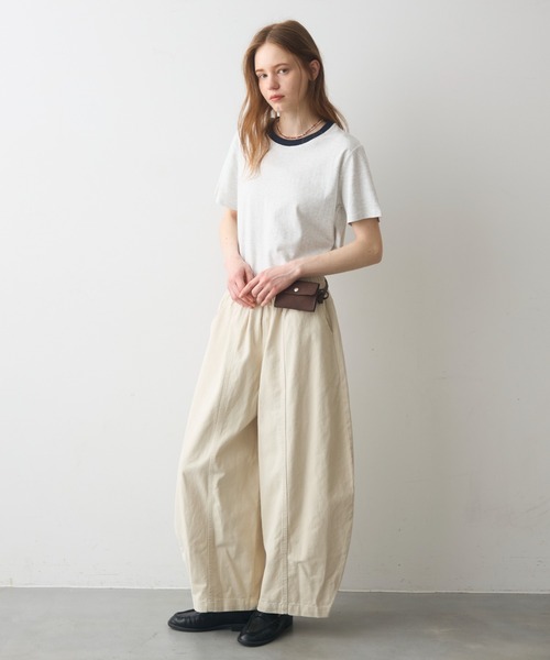 Crisp(クリスプ)の「wash denim easy pants / ウォッシュデニムイージーパンツ(デニムパンツ・レディース・ブルー/アイボリー・FREE)」の8枚目の写真