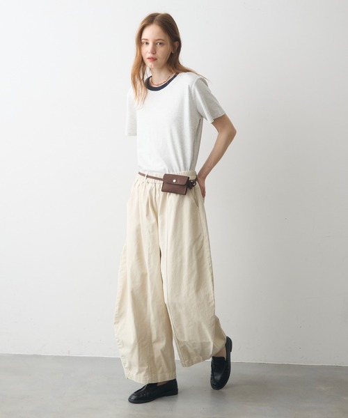 Crisp(クリスプ)の「wash denim easy pants / ウォッシュデニムイージーパンツ(デニムパンツ・レディース・ブルー/アイボリー・FREE)」の9枚目の写真