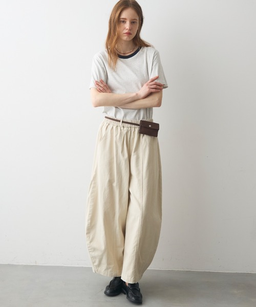 Crisp(クリスプ)の「wash denim easy pants / ウォッシュデニムイージーパンツ(デニムパンツ・レディース・ブルー/アイボリー・FREE)」の7枚目の写真