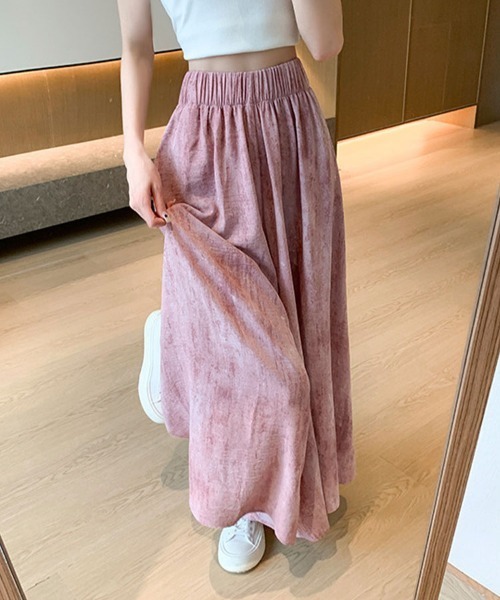 mielu(ミエル)の「ニュアンスフレアパンツ(その他パンツ・レディース・ブラック/ピンク/ベージュ・LARGE/MEDIUM)」の3枚目の写真