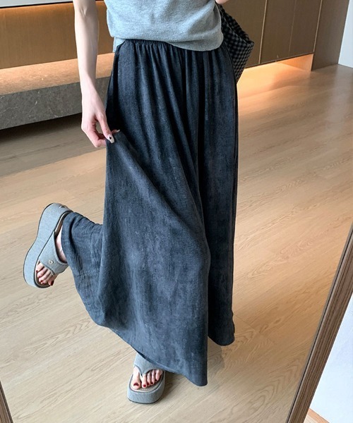 mielu(ミエル)の「ニュアンスフレアパンツ(その他パンツ・レディース・ブラック/ピンク/ベージュ・LARGE/MEDIUM)」の5枚目の写真