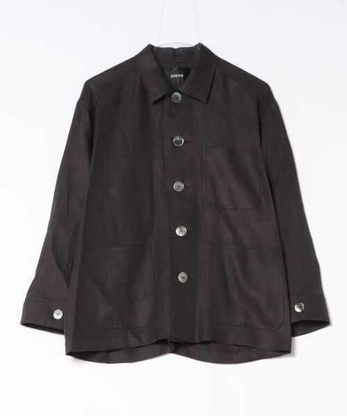 ZUCCa（ズッカ）の「LINEN TWILL（シャツ/ブラウス・レディース・ベージュ/ダークグレー/ブルー・M size）」の2枚目の写真