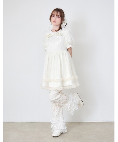 Lolime by mellfy memory(ロリミー バイ メルフィーメモリー)の「flower waffle lace pants(その他パンツ・レディース・ピンク/ブルー・M/LL)」の3枚目の写真