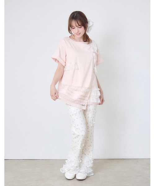 Lolime by mellfy memory(ロリミー バイ メルフィーメモリー)の「flower waffle lace pants(その他パンツ・レディース・ピンク/ブルー・M/LL)」の9枚目の写真