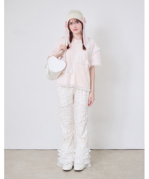 Lolime by mellfy memory(ロリミー バイ メルフィーメモリー)の「flower waffle lace pants(その他パンツ・レディース・ピンク/ブルー・M/LL)」の8枚目の写真