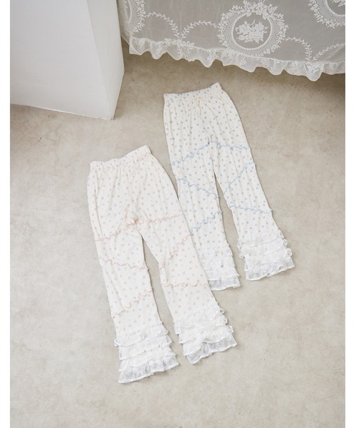 Lolime by mellfy memory(ロリミー バイ メルフィーメモリー)の「flower waffle lace pants(その他パンツ・レディース・ピンク/ブルー・M/LL)」の13枚目の写真