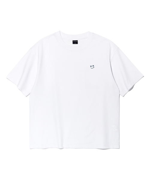 ANNOYED(アノイド)の「スマイルロゴ半袖Tシャツ LQ7TU436_WHITE(Tシャツ/カットソー・メンズ・その他・90/95/100/105)」の1枚目の写真