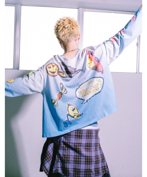 Little sunny bite(リトルサニーバイト)の「★Little sunny bite★anna hopman x little sunny bite smile long tee 26SS(Tシャツ/カットソー・レディース・ピンク/ブルー/ライトグレー・MEDIUM/SMALL)」の17枚目の写真