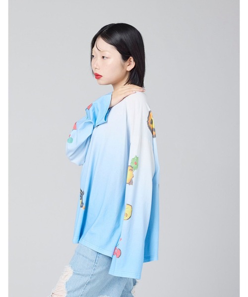 Little sunny bite(リトルサニーバイト)の「★Little sunny bite★anna hopman x little sunny bite smile long tee 26SS(Tシャツ/カットソー・レディース・ピンク/ブルー/ライトグレー・MEDIUM/SMALL)」の20枚目の写真