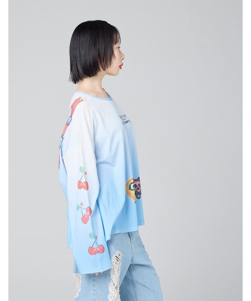 Little sunny bite(リトルサニーバイト)の「★Little sunny bite★anna hopman x little sunny bite smile long tee 26SS(Tシャツ/カットソー・レディース・ピンク/ブルー/ライトグレー・MEDIUM/SMALL)」の22枚目の写真