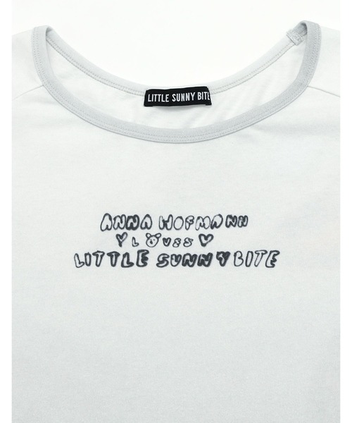 Little sunny bite(リトルサニーバイト)の「★Little sunny bite★anna hopman x little sunny bite smile long tee 26SS(Tシャツ/カットソー・レディース・ピンク/ブルー/ライトグレー・MEDIUM/SMALL)」の4枚目の写真