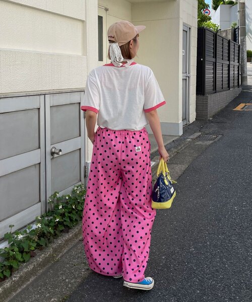 HELLO.SANFRANCISCO（ハローサンフランシスコ）の「【HELLO.SANFRANCISCO/ハローサンフランシスコ】ラインストーンプリントリンガーTEE（Tシャツ/カットソー・レディース・ブルー/ホワイト・ONE SIZE）」の3枚目の写真